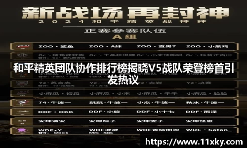 和平精英团队协作排行榜揭晓V5战队荣登榜首引发热议
