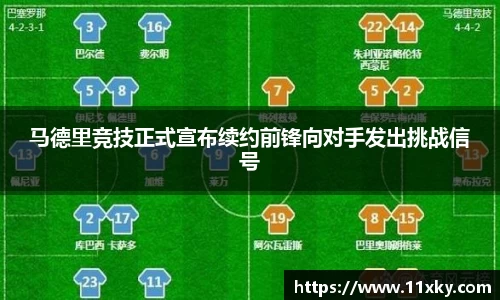 马德里竞技正式宣布续约前锋向对手发出挑战信号